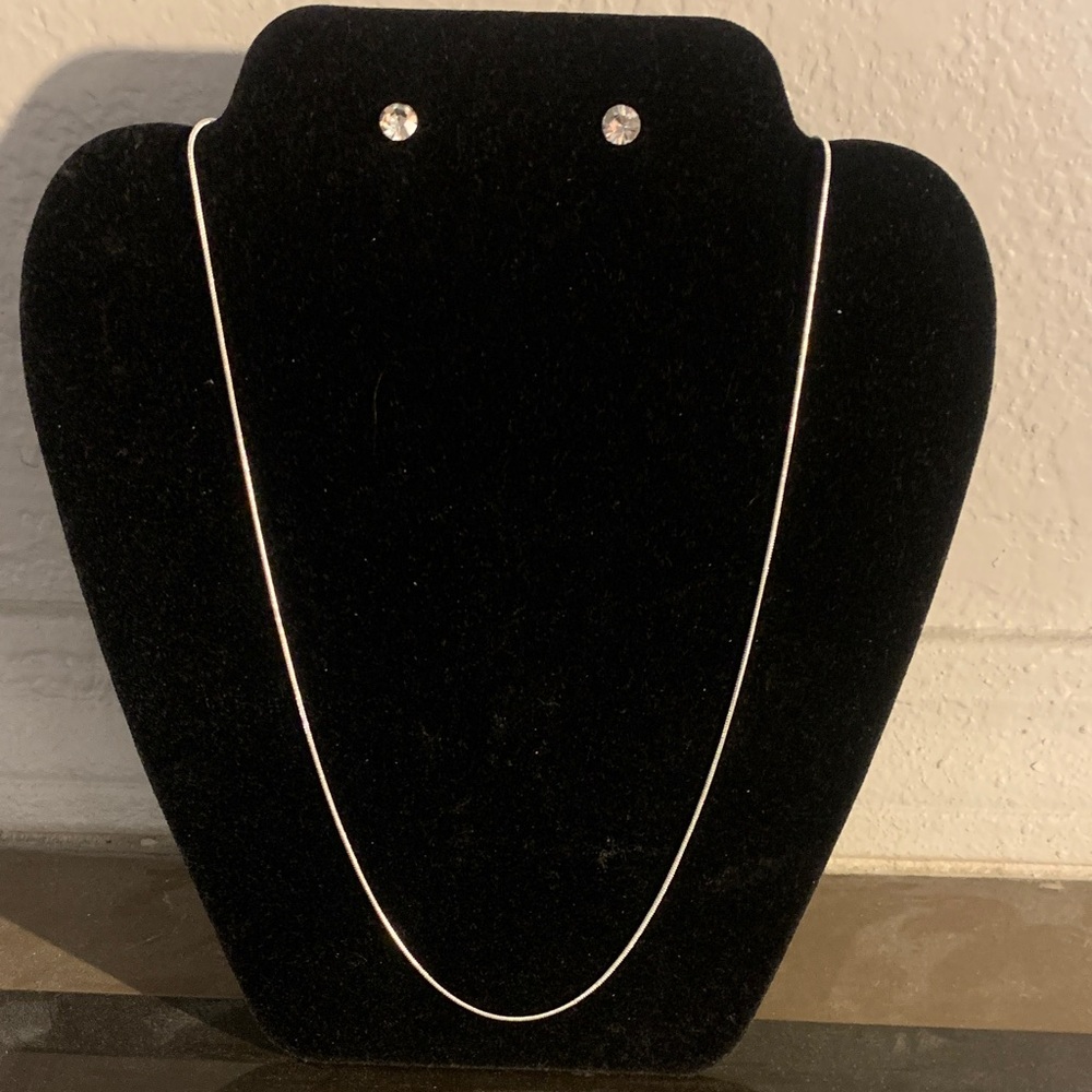 Elegant Silver Necklace and Earring Set Bogo